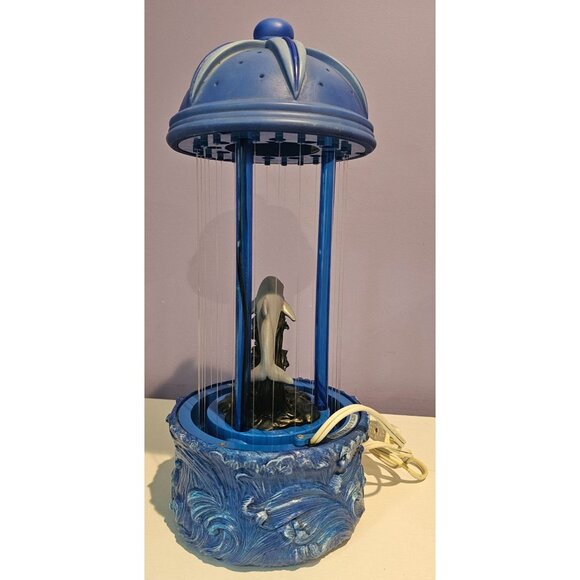 Blue Dolphin Rain Lamp Dripping Oil Ocean Wave Light Working Retro Decor Vintage - Picture 5 of 12